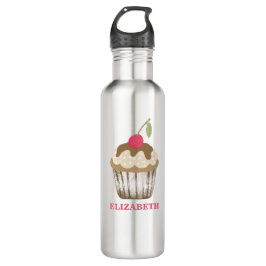 Cherry Cupcake Wasser Flasche - Niedlich rosa rosa Edelstahlflasche