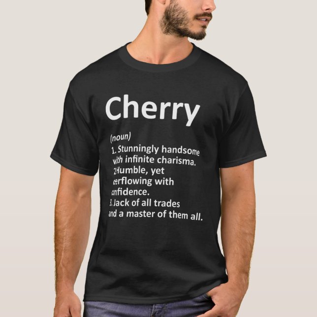 CHERRY Definition Funny Surname Familientyp Birthd T-Shirt (Vorderseite)