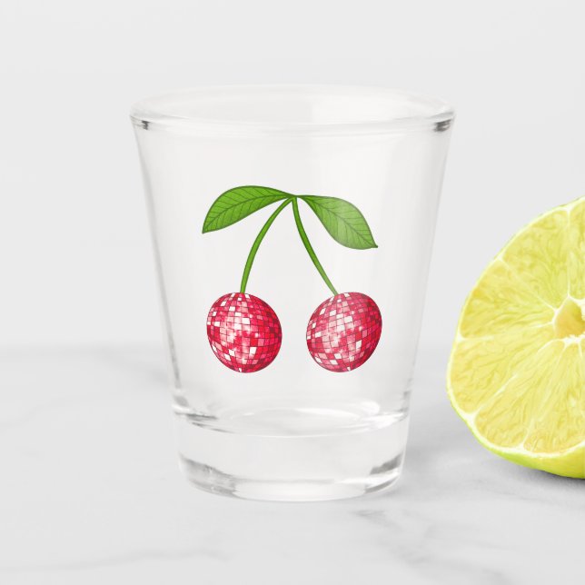 Cherry Disco Ball Shot Glass Schnapsglas (Vorderseite)