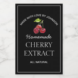 Cherry Extract Label Weinetikett