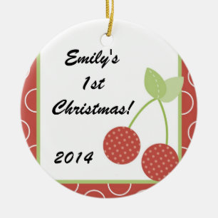 Cherry Farm Frucht Orcha Personalisierter Name Orn Keramikornament