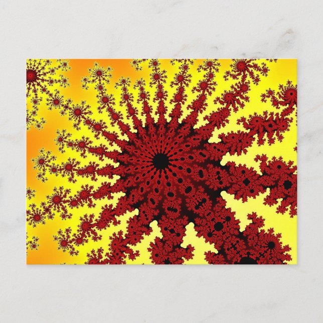 Cherry Firework Burst Postkarten (Vorderseite)