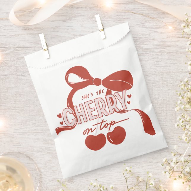 Cherry First Coquette Girls 1. Geburtstag Geschenktütchen (Ausgeschnitten)