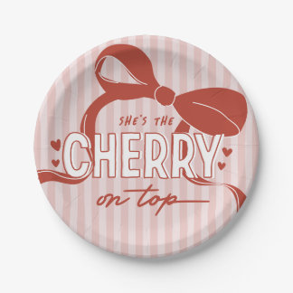 Cherry First Coquette Girls 1. Geburtstag Pappteller