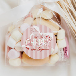 Cherry First Coquette Girls 1. Geburtstag Runder Aufkleber