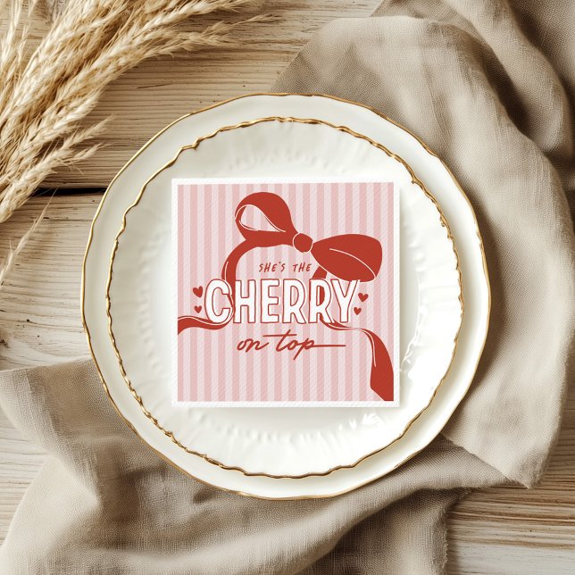 Cherry First Coquette Girls 1. Geburtstag Serviette (Von Creator hochgeladen)