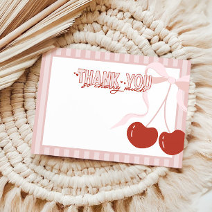 Cherry First Coquette Girls Geburtstag Dankeskarte