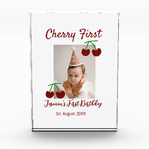 Cherry First Happy Geburtstag Foto Kinder modern r