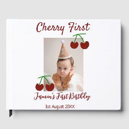 Cherry First Happy Geburtstag Foto Kinder modern r Gästebuch
