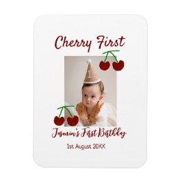 Cherry First Happy Geburtstag Foto Kinder modern r Magnet