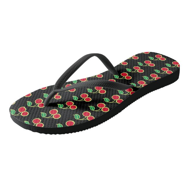 Cherry Flip Flops Sandals (Schrägansicht)