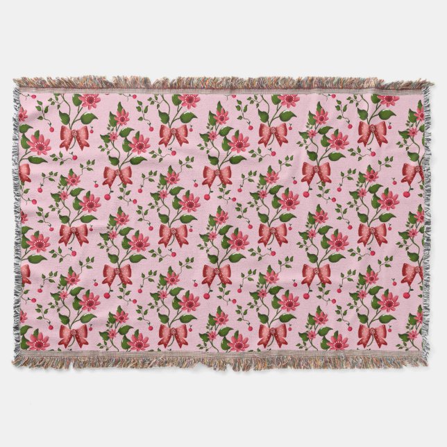 Cherry floral pattern Curtain Decke (Vorderseite)