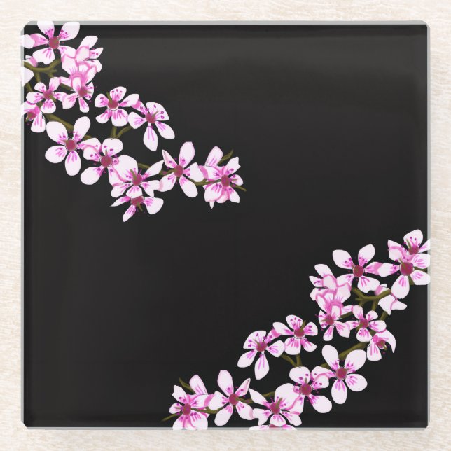 cherry flowers glasuntersetzer (Vorderseite)