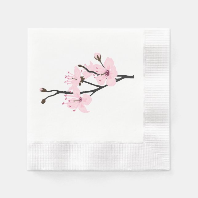 cherry flowers serviette (Vorderseite)
