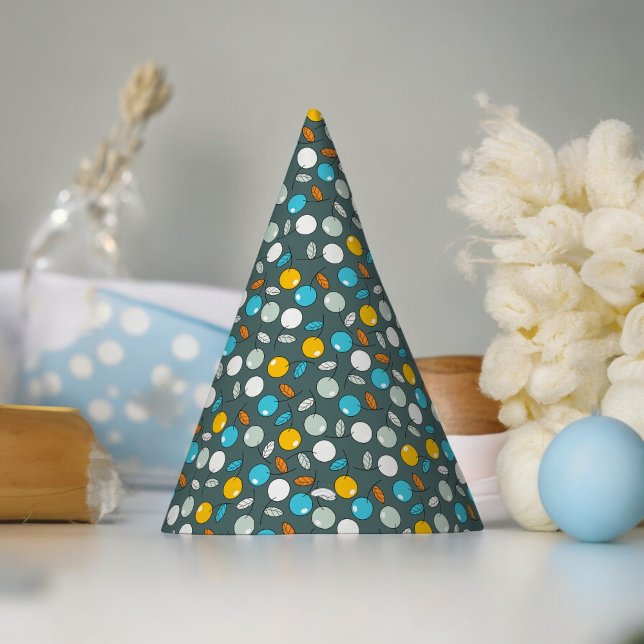 Cherry frucht Cartoon Muster Partyhütchen (cherry fruit Paper party hat, Kids,adults,party birthday hat,Baby Shower,wedding,celebration hat)