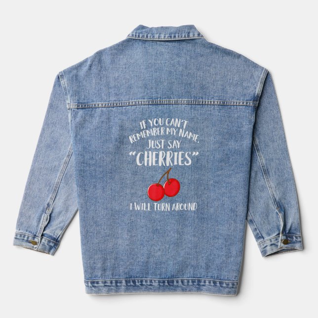 Cherry Fruit Apparel - Phantastisch Cherries Desig Jeansjacke (Rückseite)