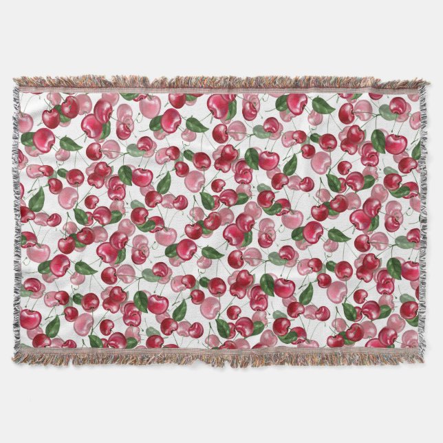 Cherry Fruit-Muster Decke (Vorderseite)