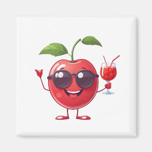 Cherry Fun Freude Urlaub Tropische Getränke Party Magnet