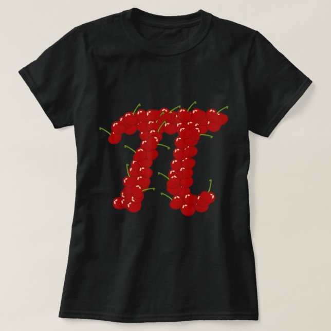 Cherry Funny Pi Day Pie T-Shirt (Design vorne)