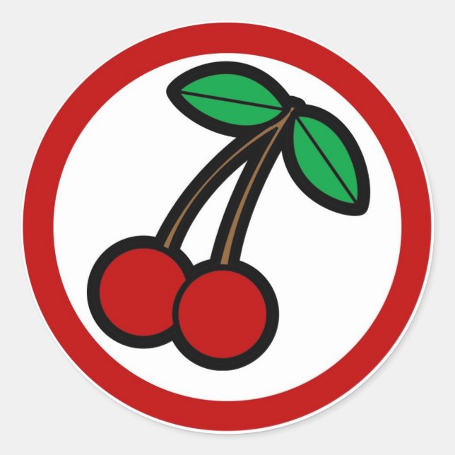 Cherry-Geschmack visuelle Kreis-Aufkleber Runder Aufkleber (Vorderseite)
