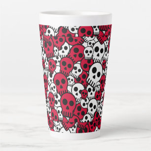 Cherry Gothic-Totenkopf-Musterdruck Milchtasse