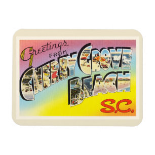Cherry Grove Beach South Carolina SC Alte Postkart Magnet