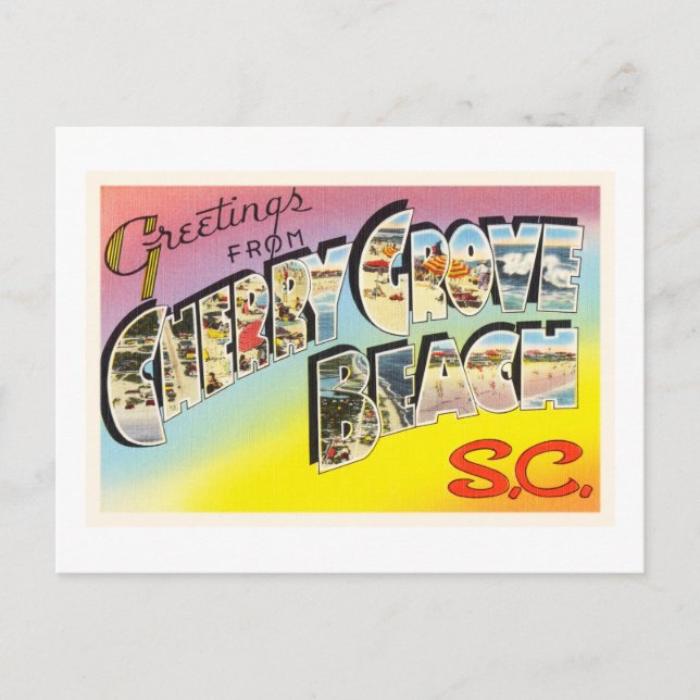 Cherry Grove Beach South Carolina SC Alte Postkart Postkarte (Vorderseite)