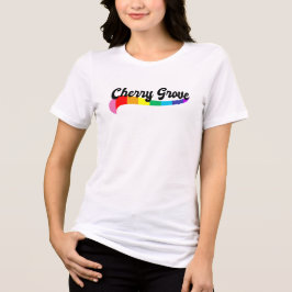 Cherry Grove Fire Island NY Regenbogen-Logo LGBTQ Tri-Blend Shirt