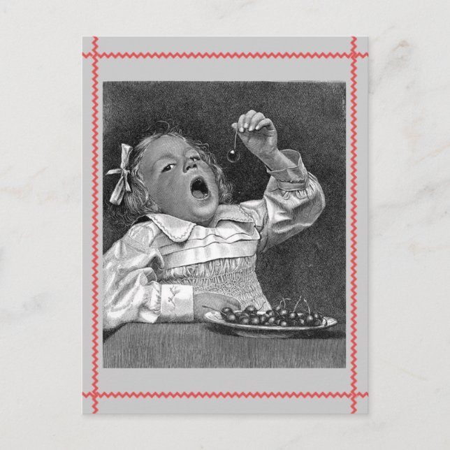 Cherry Guilt Retro Postcard Postkarte (Vorderseite)