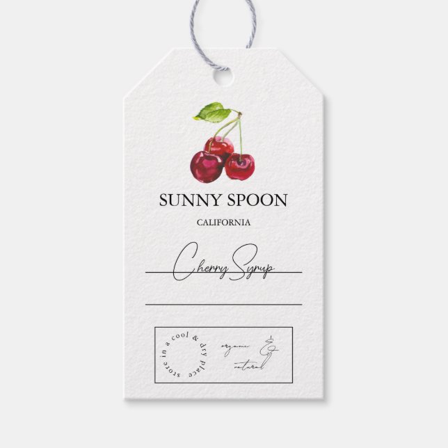 Cherry Hang Tag Geschenkanhänger (Vorderseite)
