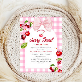 Cherry Heart Baby Shower Einladung