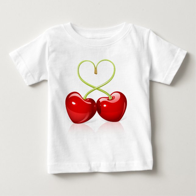 Cherry Heart Baby T-shirt (Vorderseite)