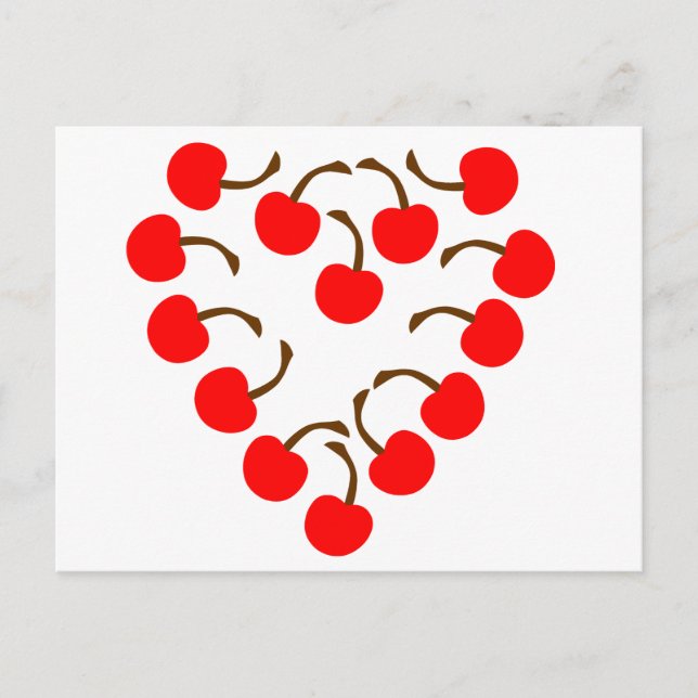 Cherry Heart Postkarte (Vorderseite)