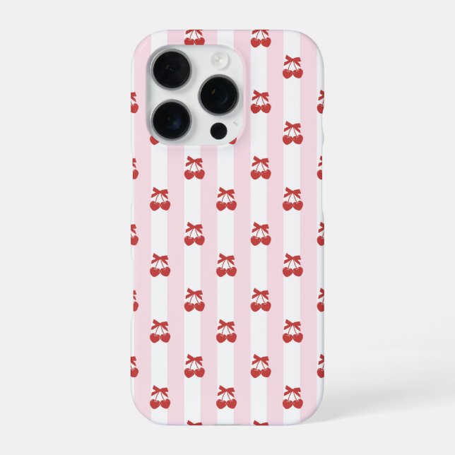 Cherry Hearts iPhone Hülle (Rückseite)