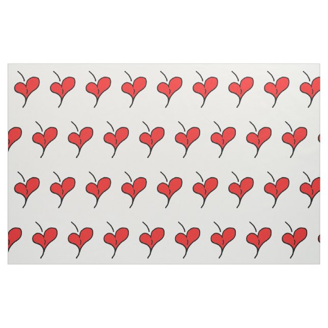 Cherry Hearts Stoff (Fat Quarter (45,7 x 55,9 cm))
