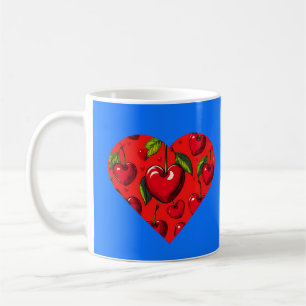 Cherry Hearts Valentinstag Kaffeetasse