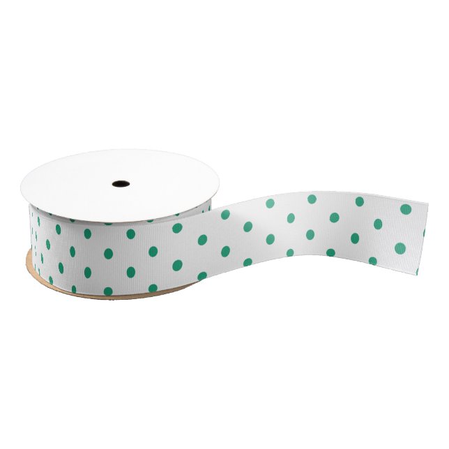Cherry Hütte Aqua Dotted Ribbon Ripsband (Spule)