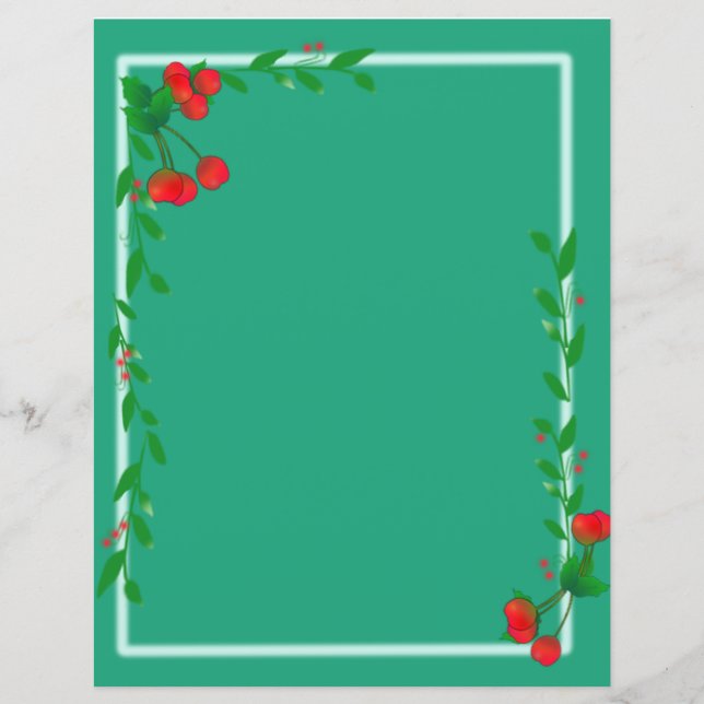 Cherry Hütte Gerahmt Stationery (Vorderseite)