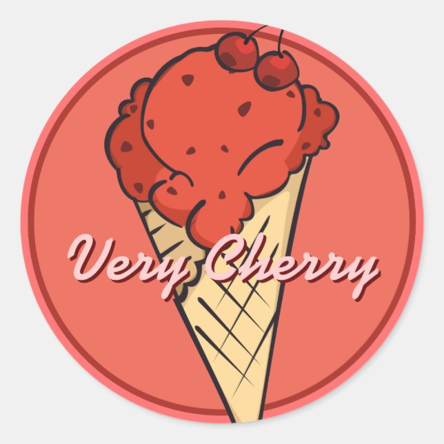 Cherry Icecream Sticker (Vorderseite)