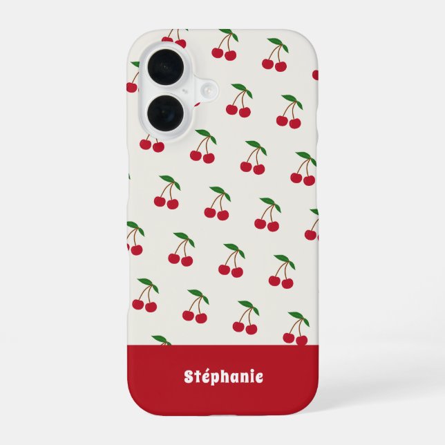 Cherry iPhone 16 Hülle (Rückseite)