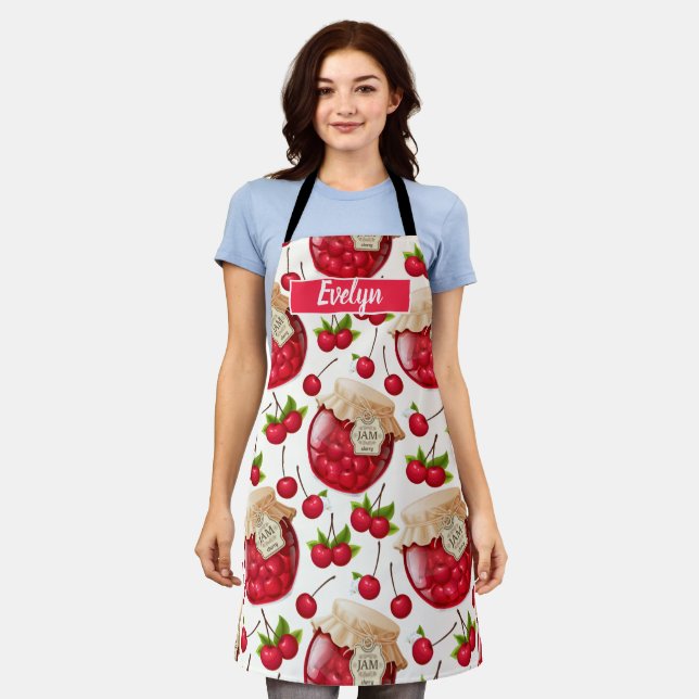 Cherry Jam All-over Print-Schürze Schürze (Getragen)
