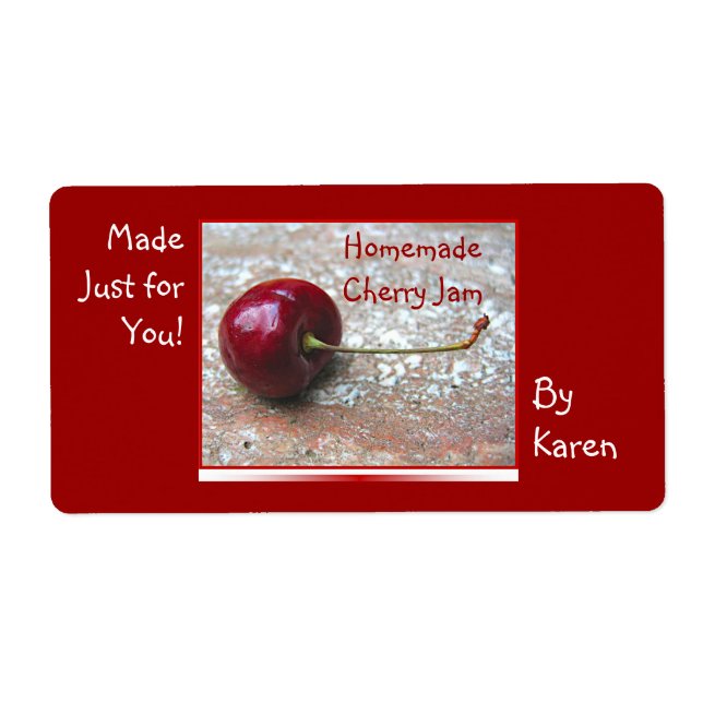Cherry-Jam-Label (Vorne)
