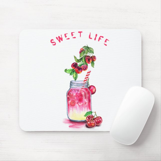 Cherry Juice Cool Drink Frucht Maus Pad Mousepad (Mit Mouse)