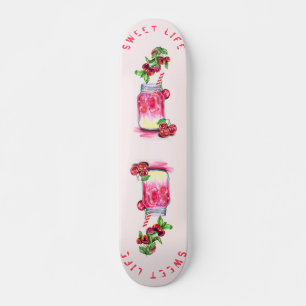 Cherry Juice Cool Drink Frucht Sommer Skateboard