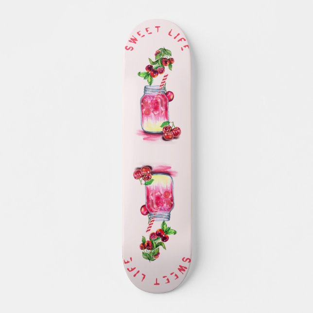 Cherry Juice Cool Drink Frucht Sommer Skateboard (Vorne)