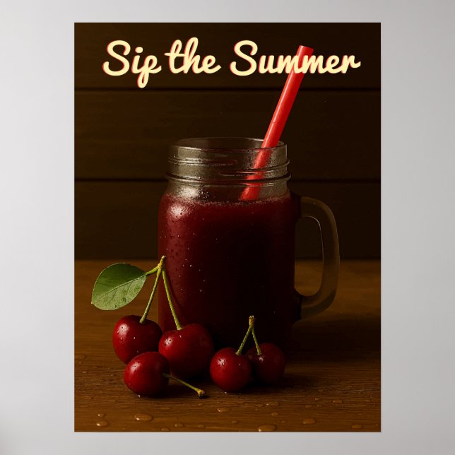 Cherry Juice Delight - Im Sommer Poster (Vorne)