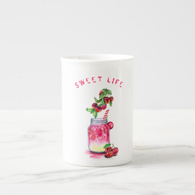 Cherry Juice Drink Frucht Tasse (Vorderseite)