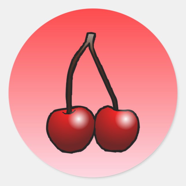 Cherry - Klassischer Rundaufkleber Runder Aufkleber (Vorderseite)