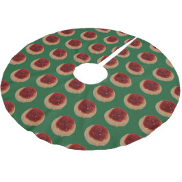 Cherry Kolache Baum Rock Polyester Weihnachtsbaumdecke
