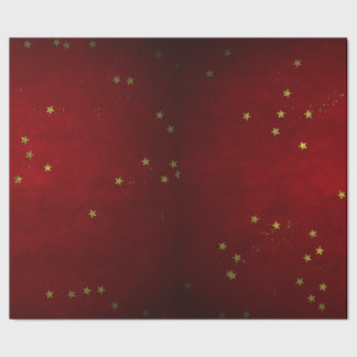 Cherry Lacquer Golden Star  Geschenkpapier